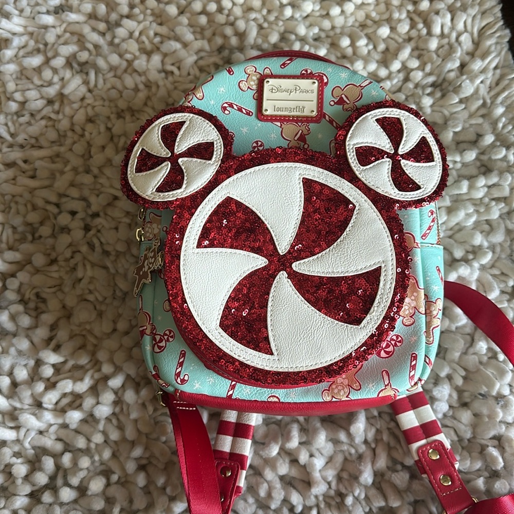 New Authentic Disney Park Loungefly Christmas holiday bag.